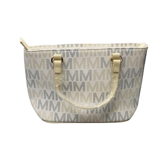 MKF Collections by Mia K Satchel Handbag, Tayla White, Vegan Leather - Picture 2 of 9